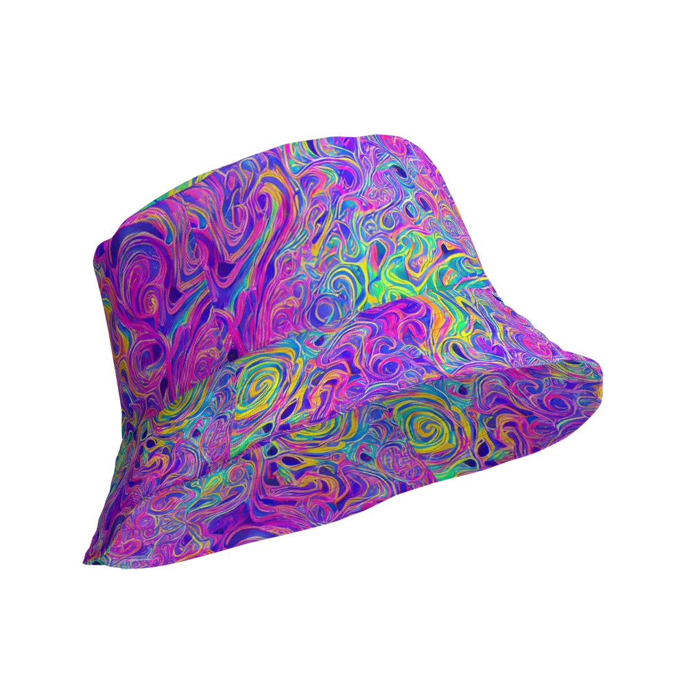 Kaleido Fever on Reversible Bucket Hat — Product details Outside