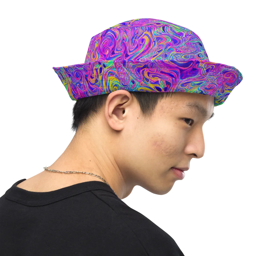 Kaleido Fever on Reversible Bucket Hat — Right Outside