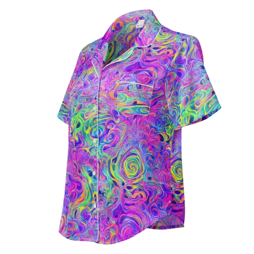 Kaleido Fever on a Women's Short Sleeve Pajama Top