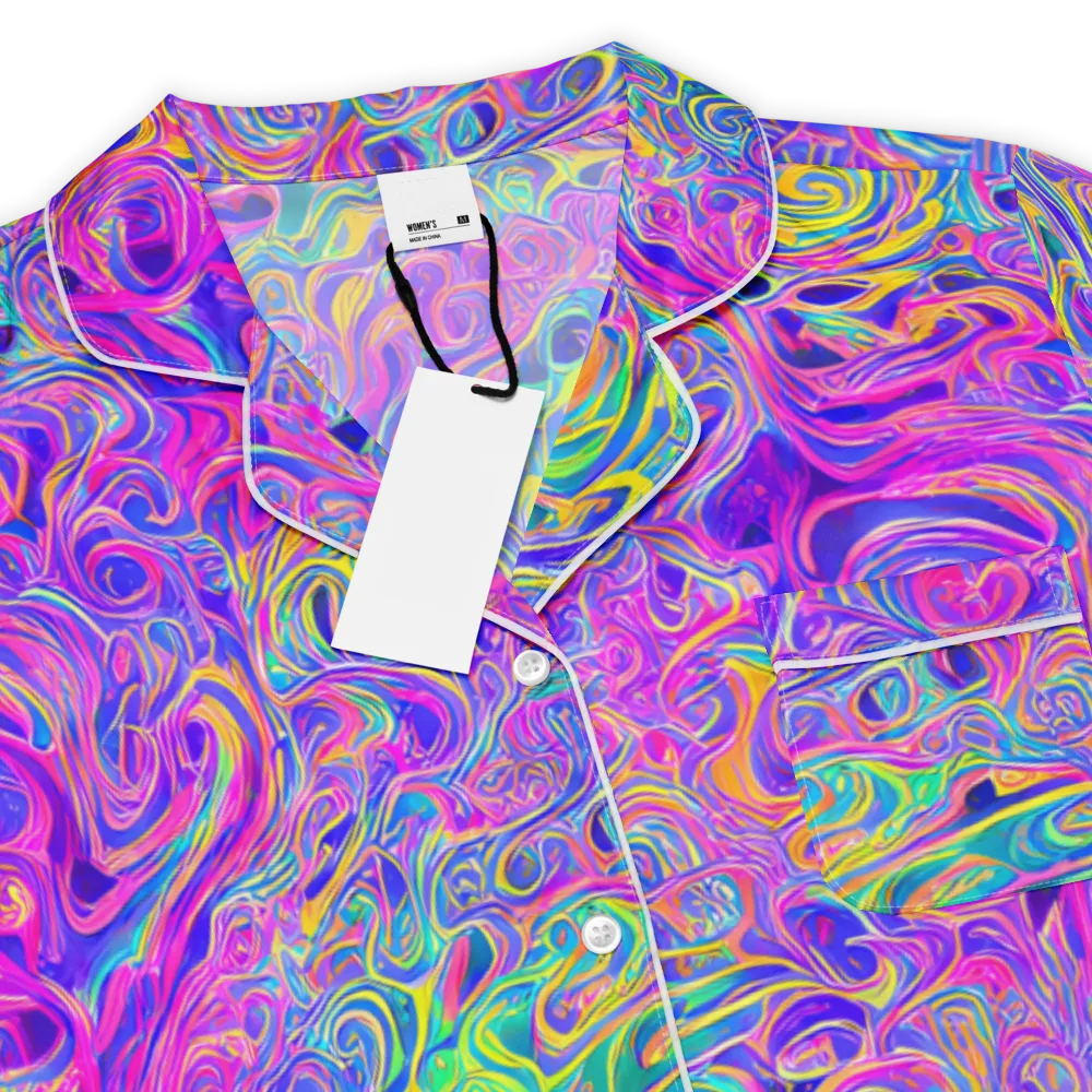 Kaleido Fever on Women's Short Sleeve Pajama Top — Product details