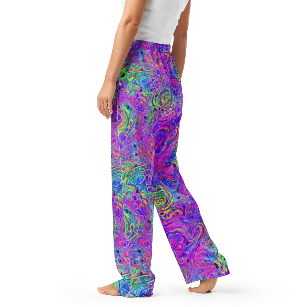 Kaleido Fever on Women's Pajama Pants — Left
