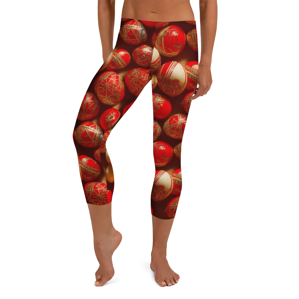 Gilded Bauble on Capri Leggings — Front