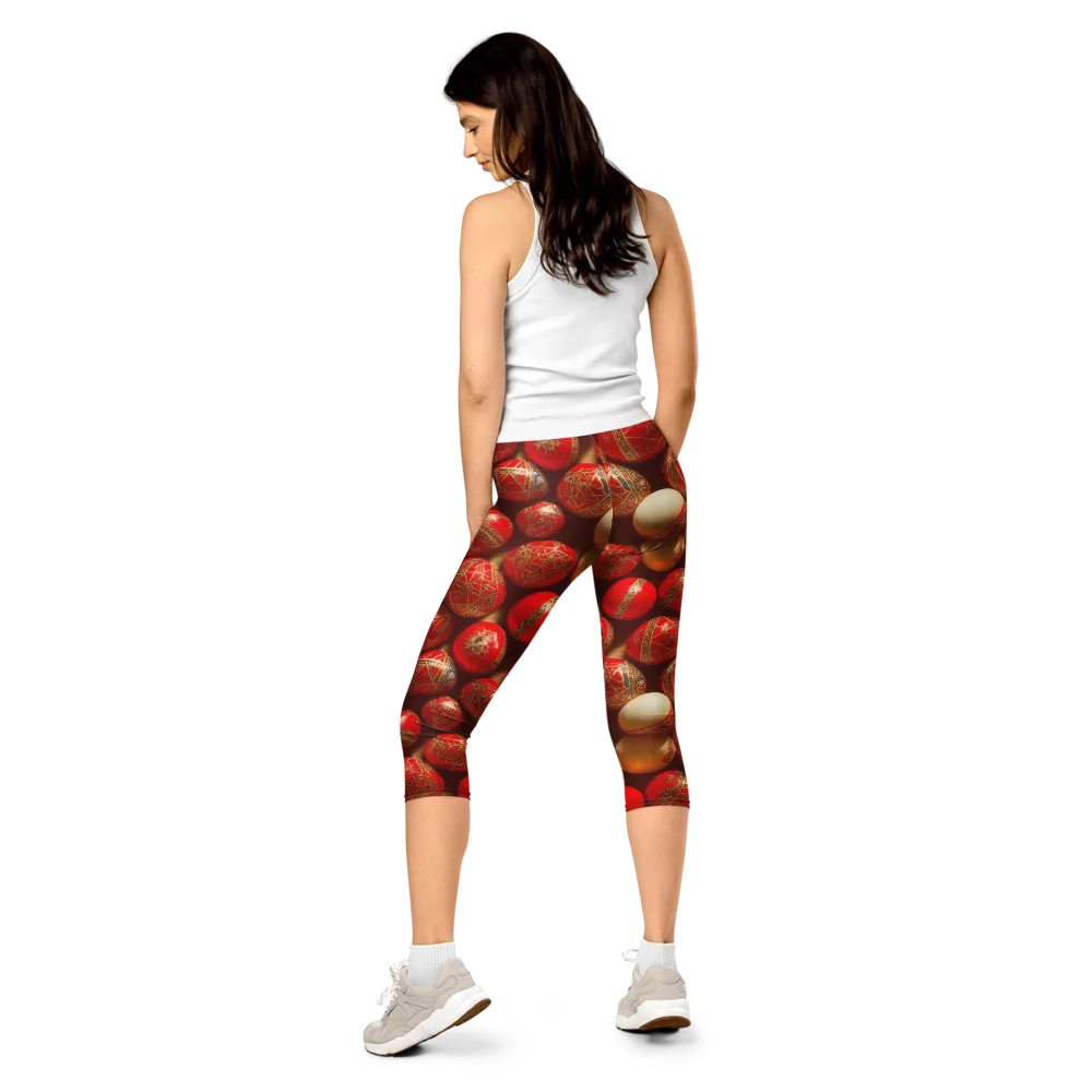 Gilded Bauble on Capri Leggings — Back