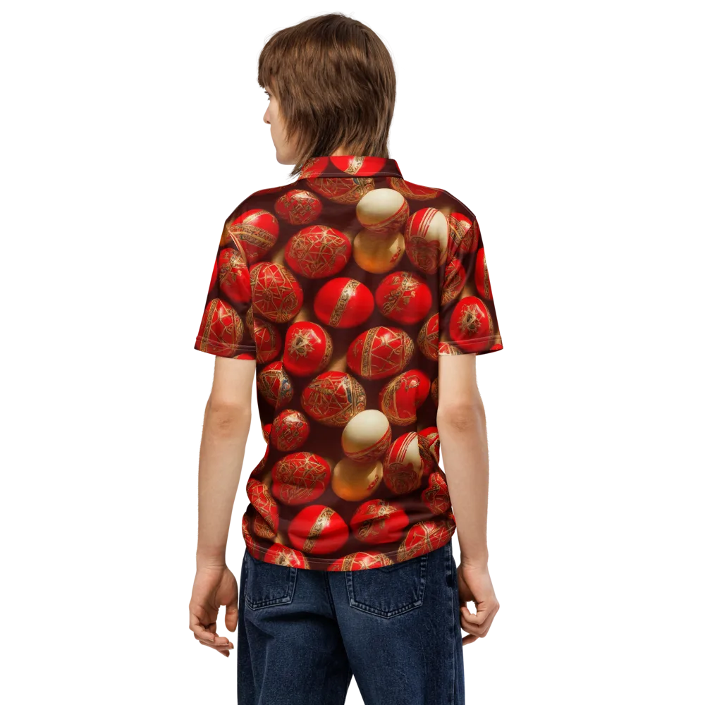 Gilded Bauble on Men's Slim Fit Polo Shirt — Back