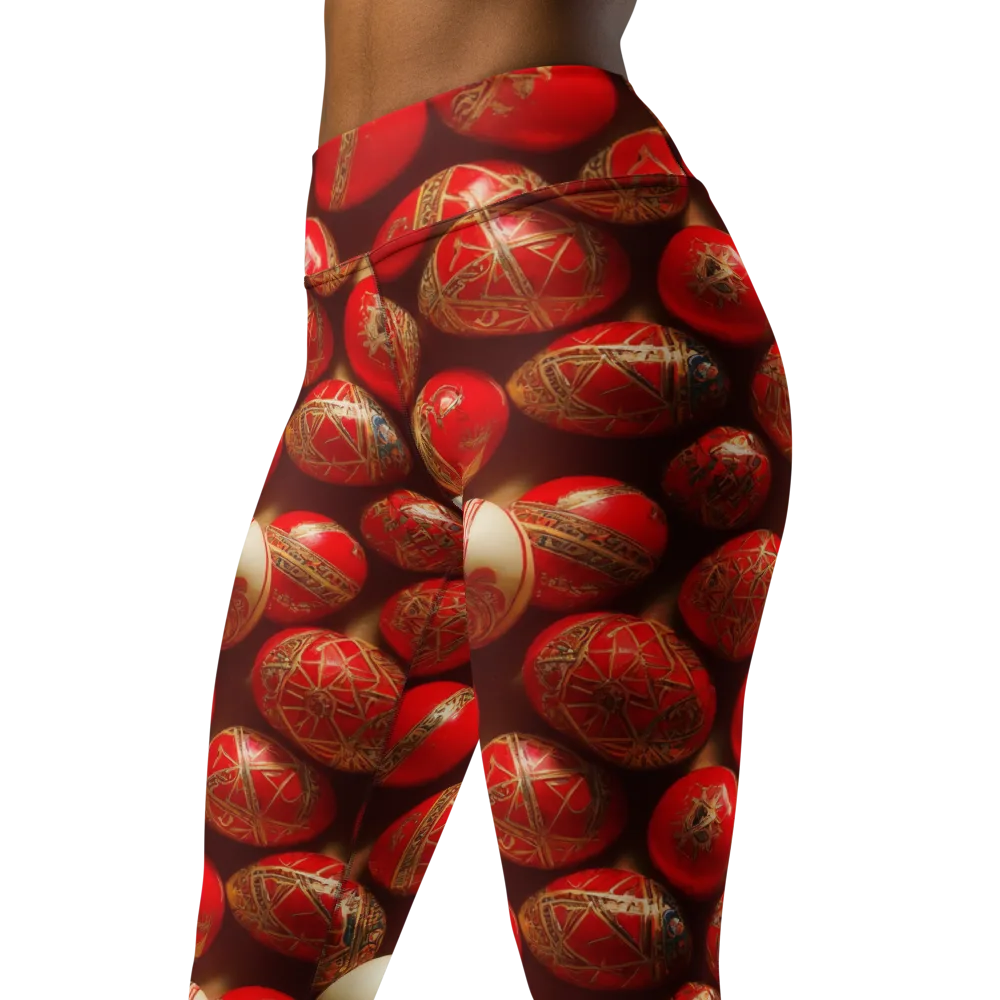 Gilded Bauble on Yoga Leggings — Left Front