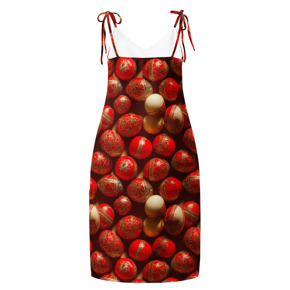 Gilded Bauble on Slip Dress — Back
