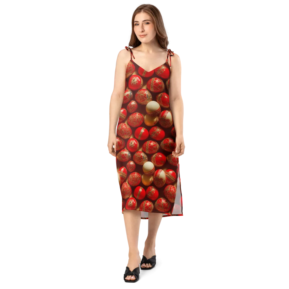 Gilded Bauble on Slip Dress — Front
