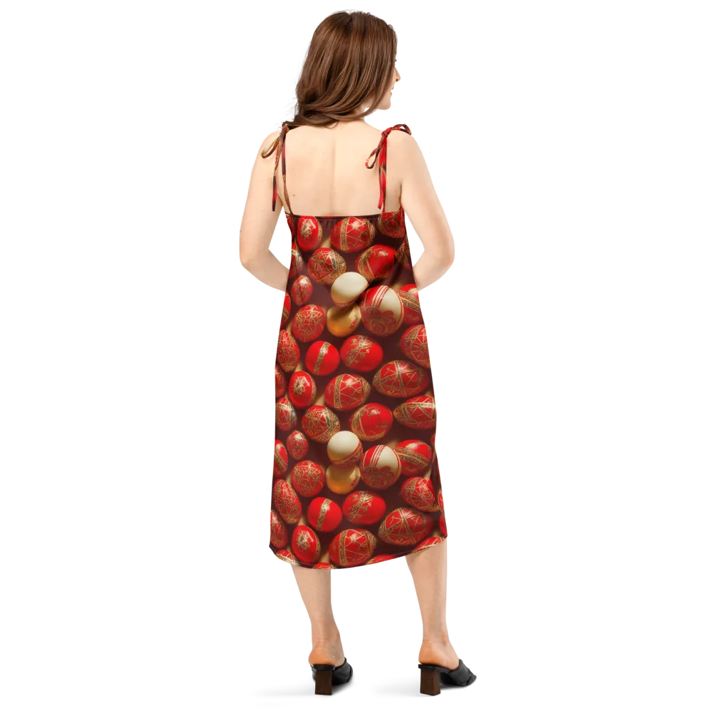 Gilded Bauble on Slip Dress — Back