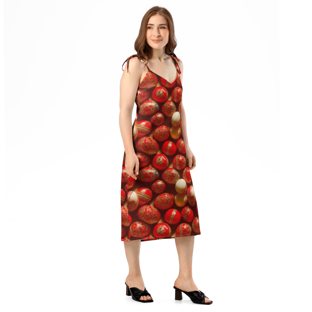 Gilded Bauble on Slip Dress — Right Front