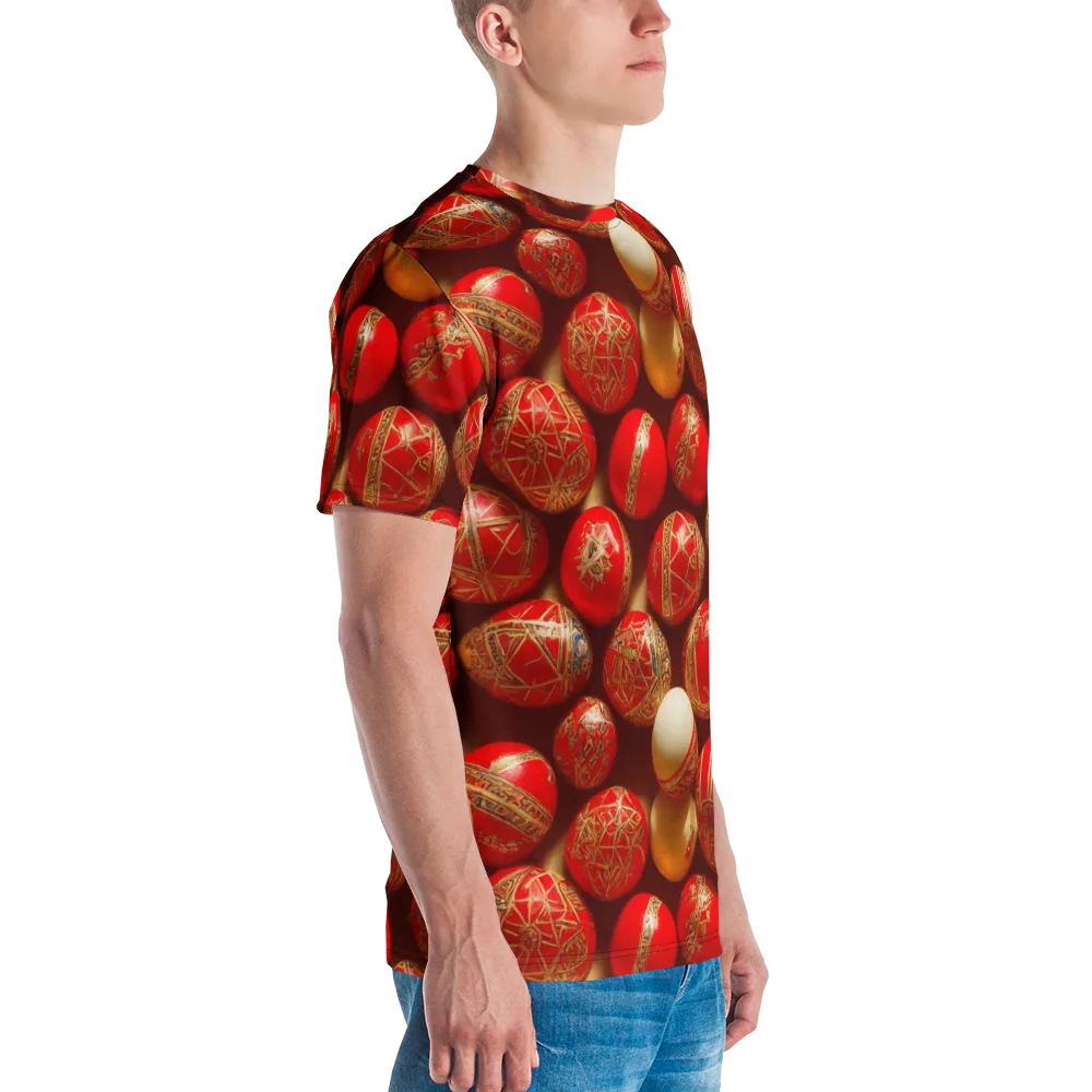 Gilded Bauble on Men's Crew Neck T-Shirt — Right