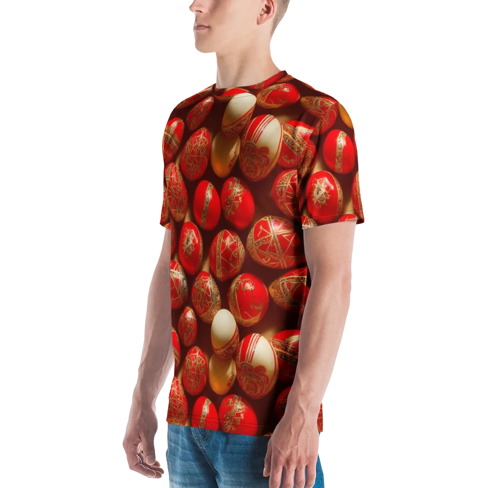 Gilded Bauble on Men's Crew Neck T-Shirt — Left