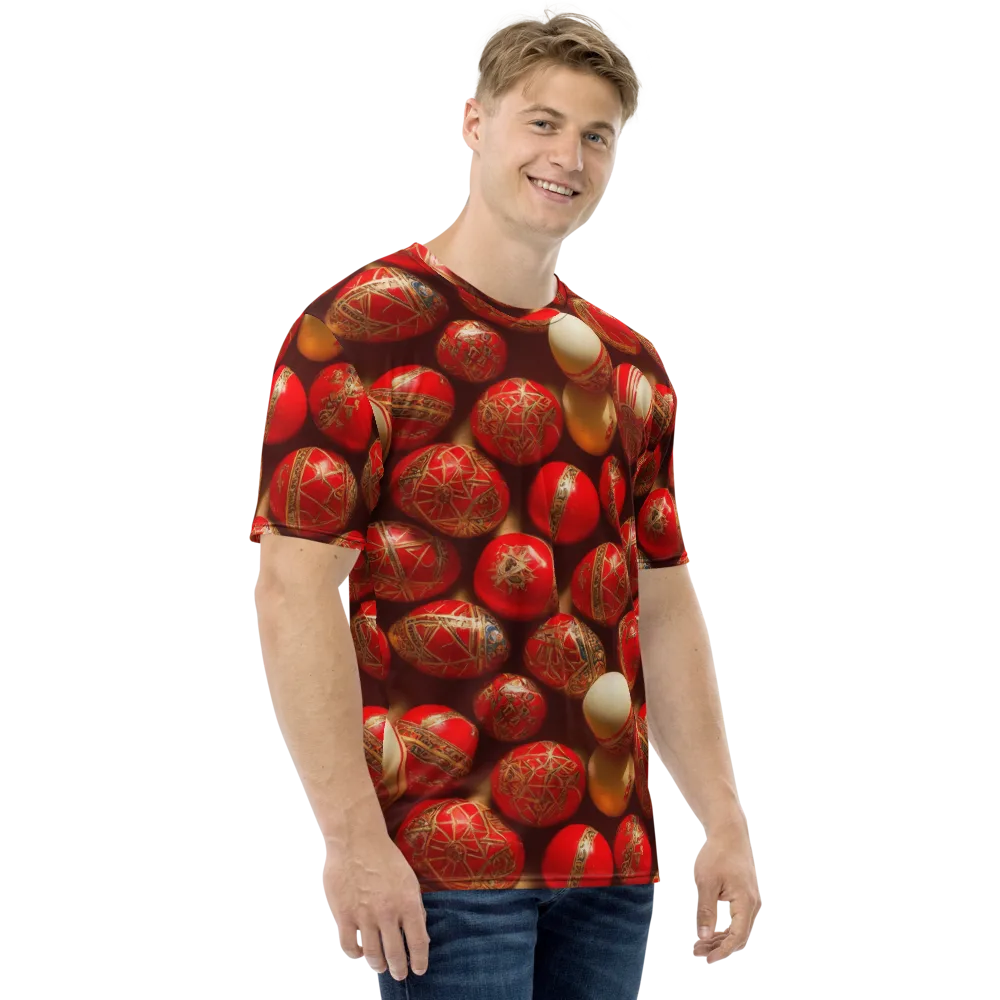 Gilded Bauble on Men's Crew Neck T-Shirt — Right