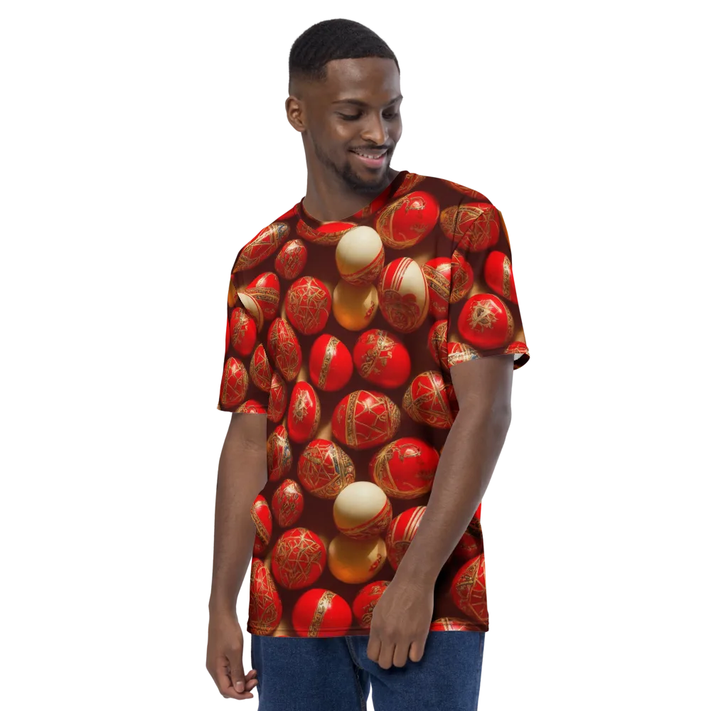 Gilded Bauble on Men's Crew Neck T-Shirt — Left