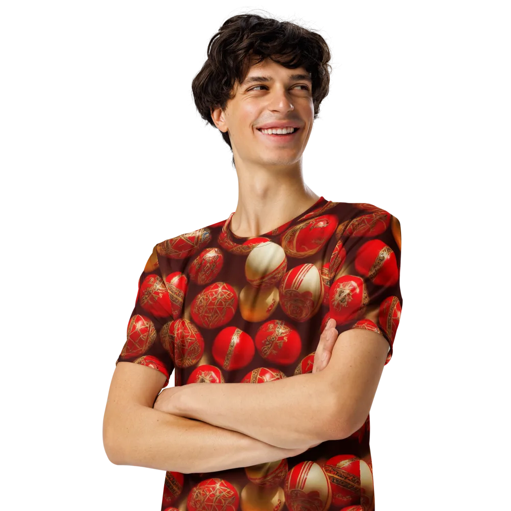 Gilded Bauble on Men's Crew Neck T-Shirt — Left Front