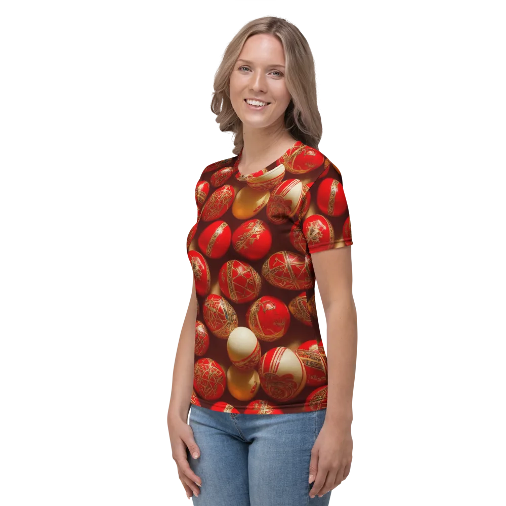 Gilded Bauble on Women's Crew Neck T-Shirt — Left