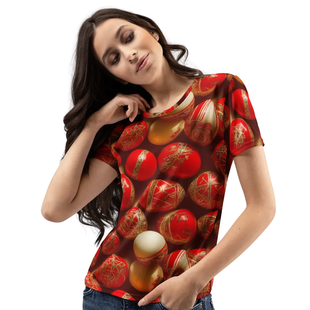 Gilded Bauble on Women's Crew Neck T-Shirt — Left Front