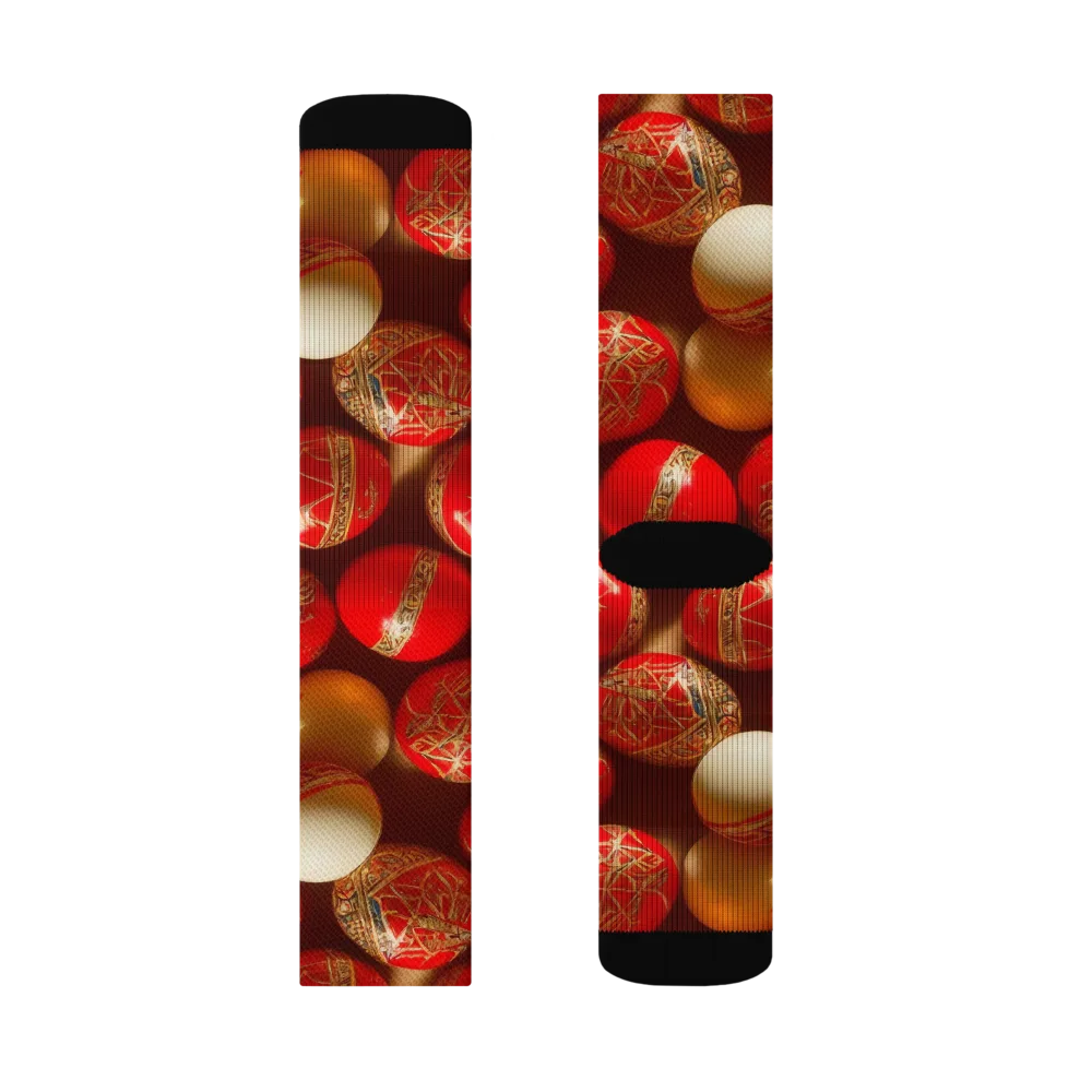 Gilded Bauble on Socks — Right Sock