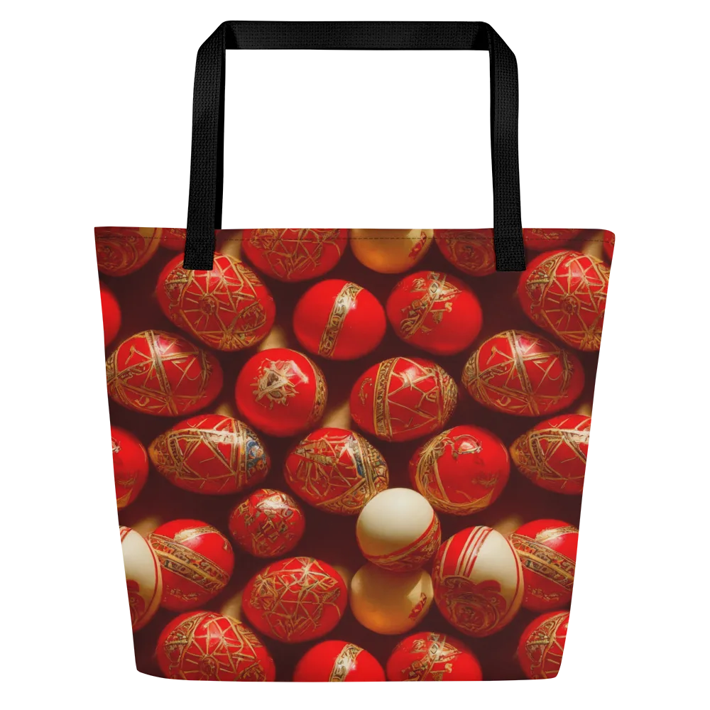 Gilded Bauble on Large Tote Bag W/ Pocket — Front