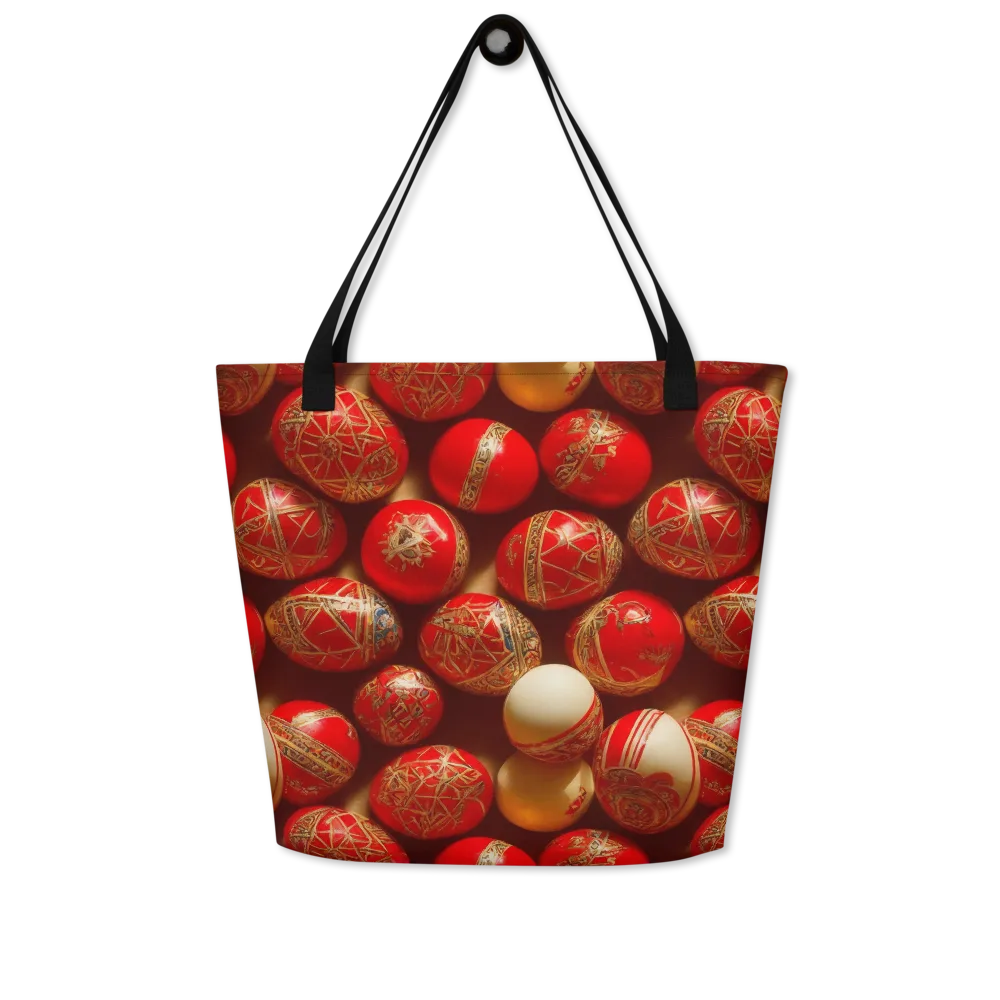 Gilded Bauble on Large Tote Bag W/ Pocket — Front