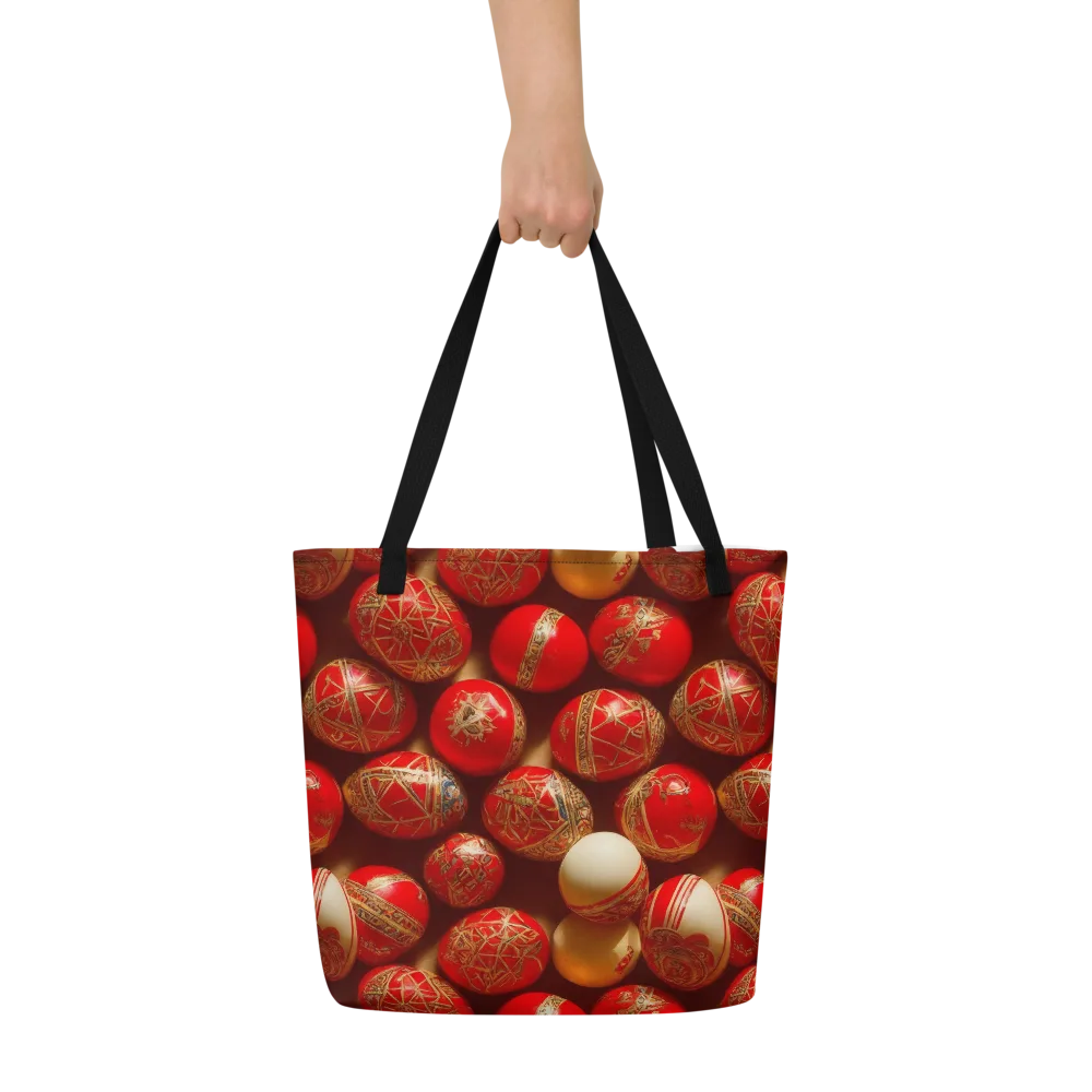 Gilded Bauble on Large Tote Bag W/ Pocket — Front