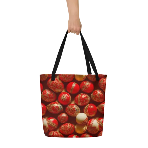 Gilded Bauble on a Large Tote Bag W/ Pocket