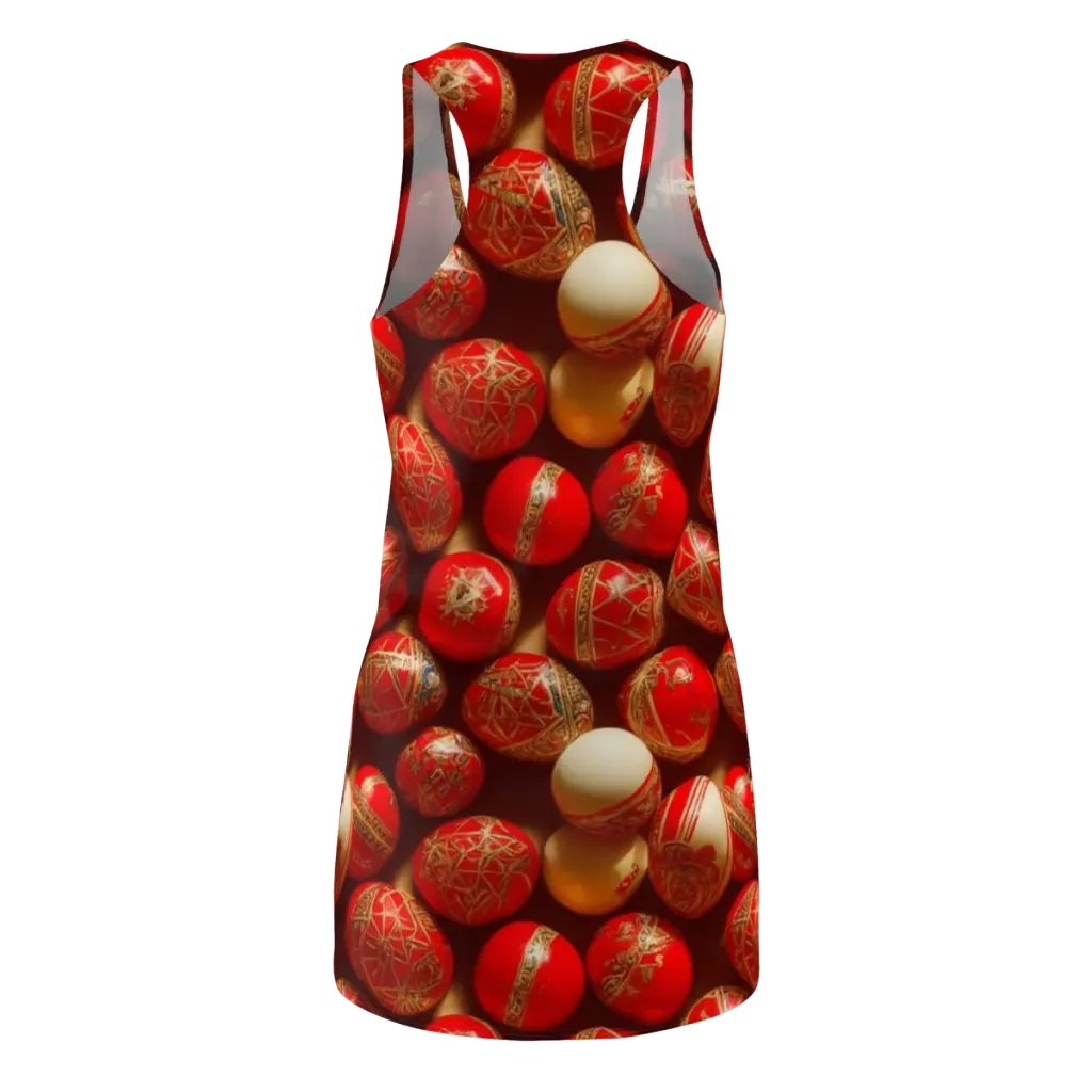 Gilded Bauble on Racerback Dress — Back