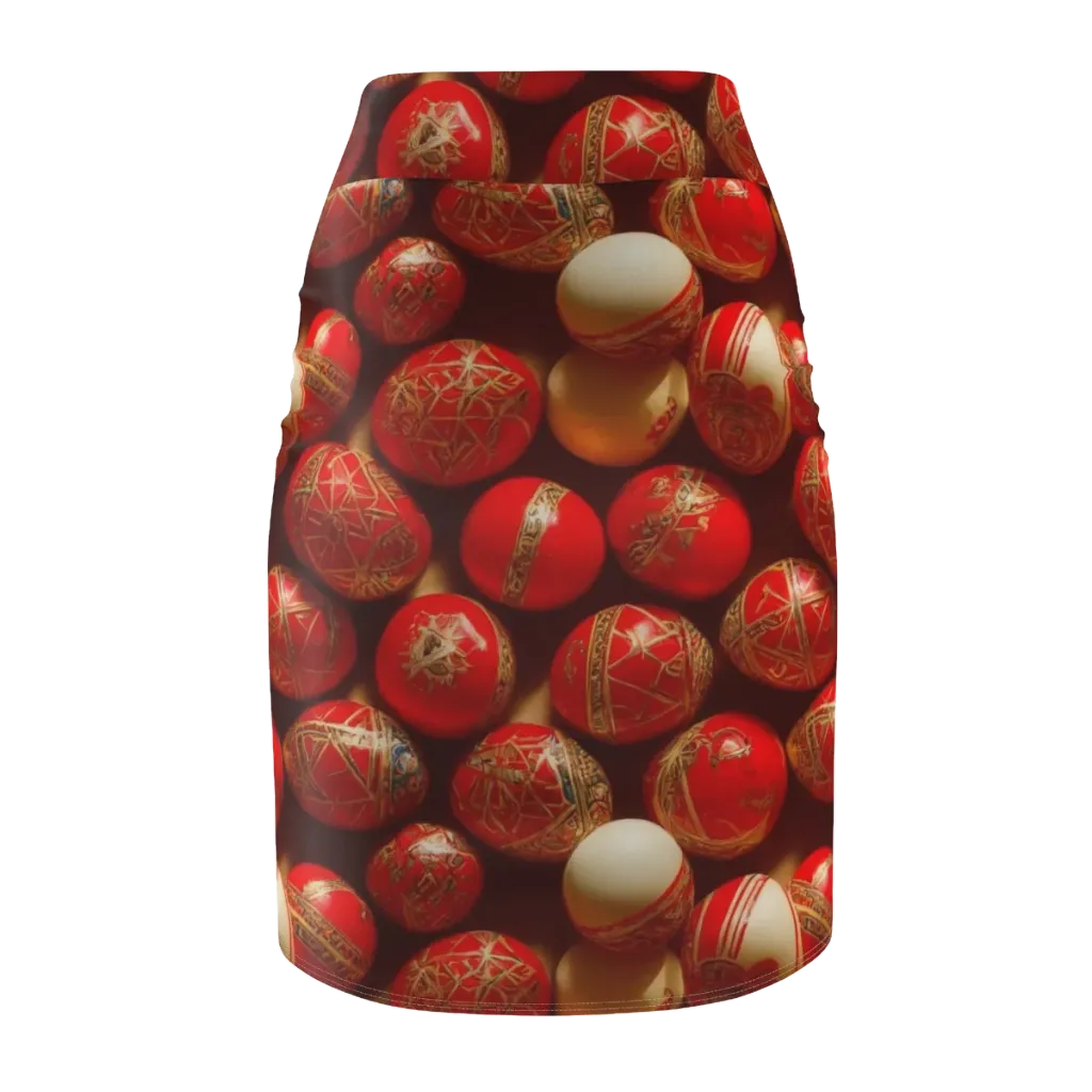 Gilded Bauble on Pencil Skirt — Back