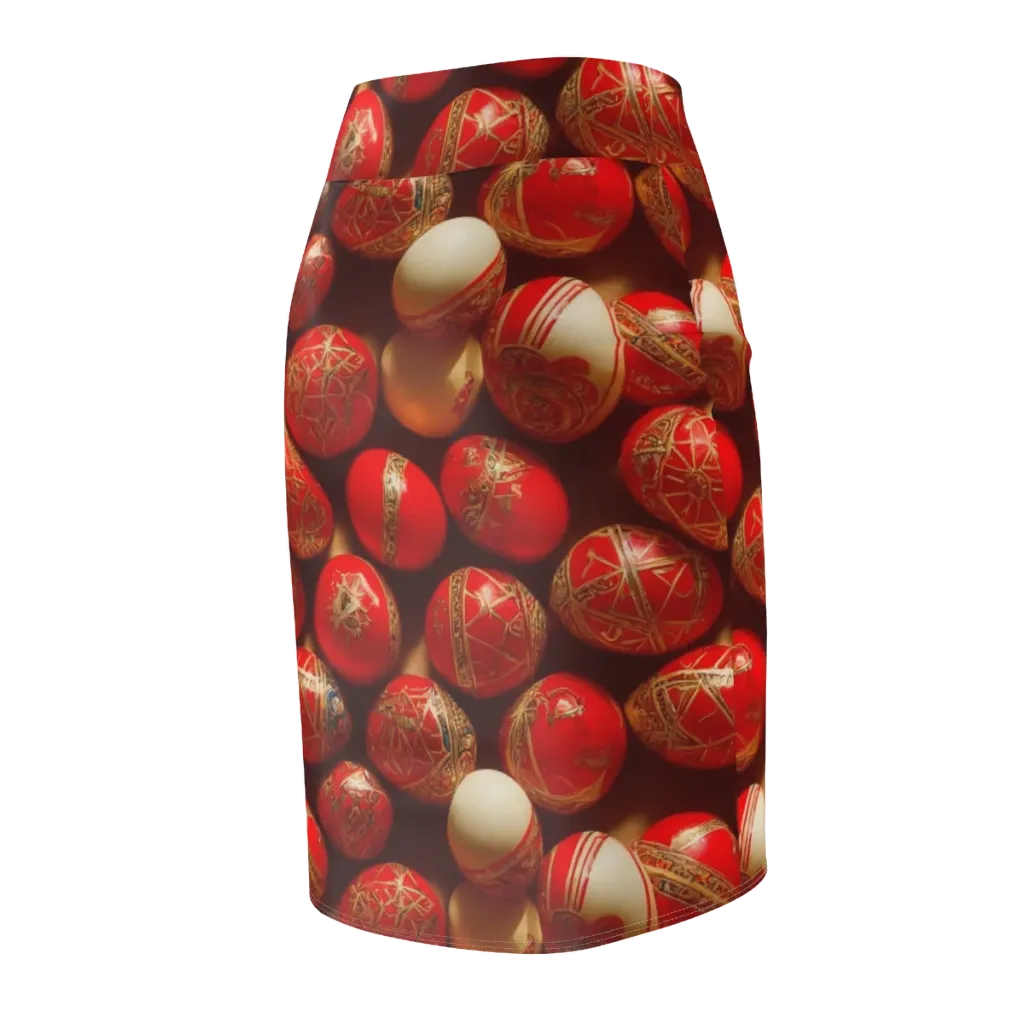 Gilded Bauble on Pencil Skirt — Back Side
