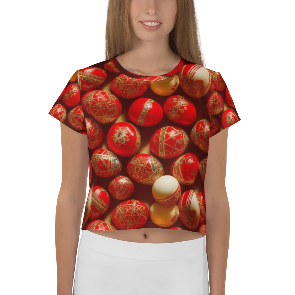 Gilded Bauble on Crop Tee — Front