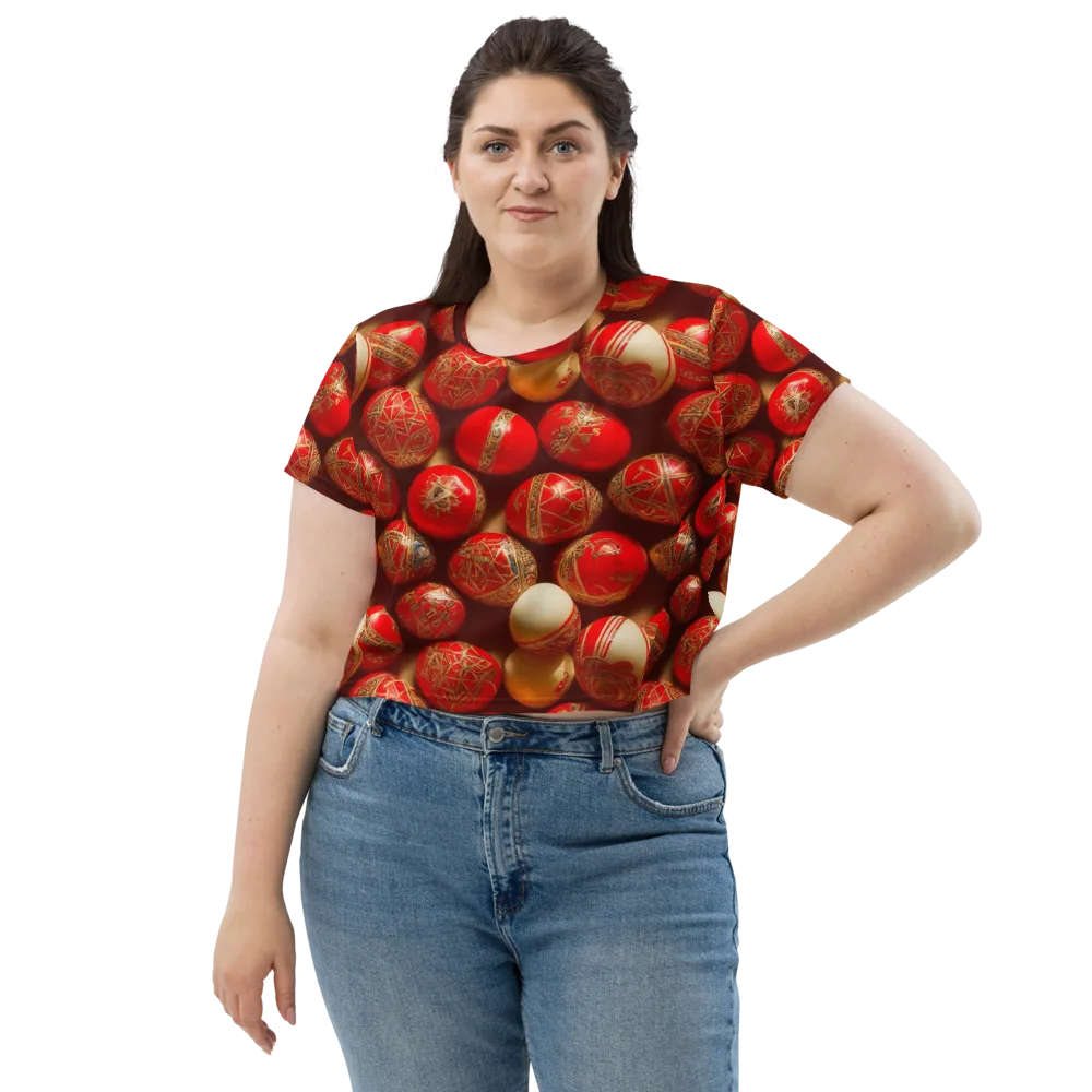 Gilded Bauble on Crop Tee — Front