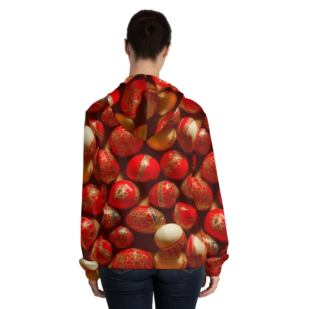 Gilded Bauble on Women's Full-Zip Hoodie — Back On Person