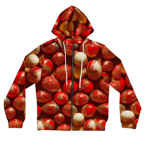 Gilded Bauble on a Women's Full-Zip Hoodie