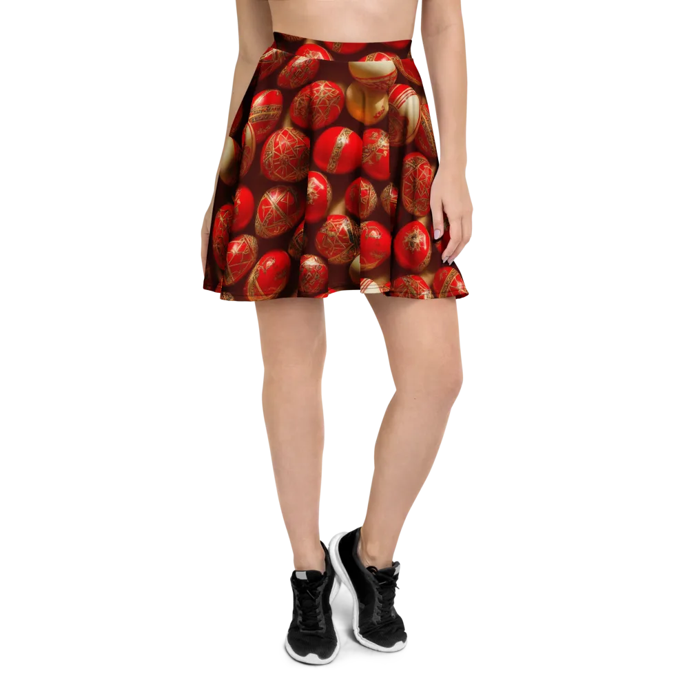 Gilded Bauble on Skater Skirt — Front