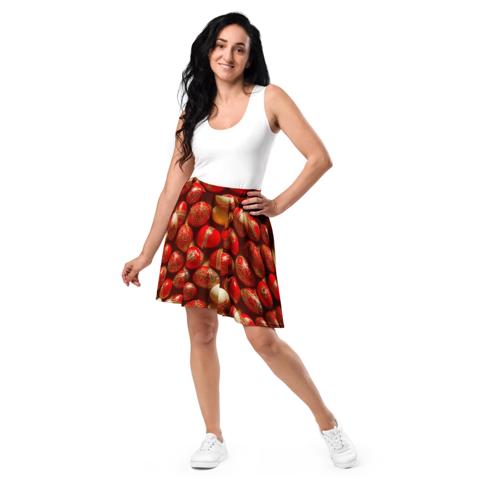Gilded Bauble on Skater Skirt — Front