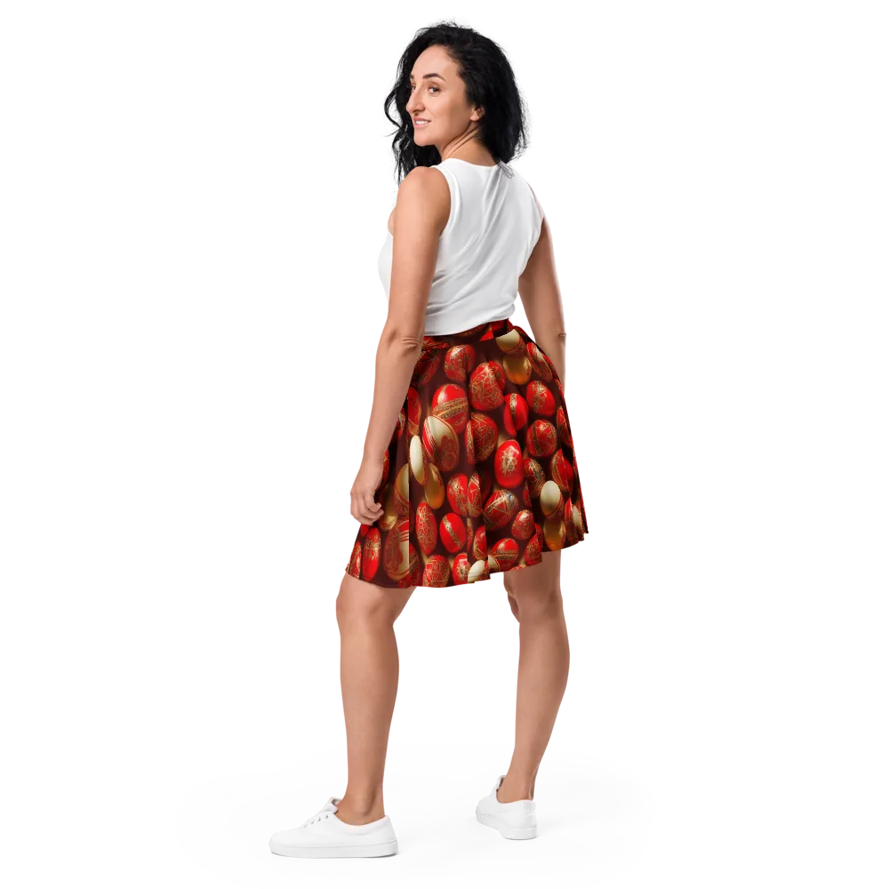 Gilded Bauble on Skater Skirt — Back