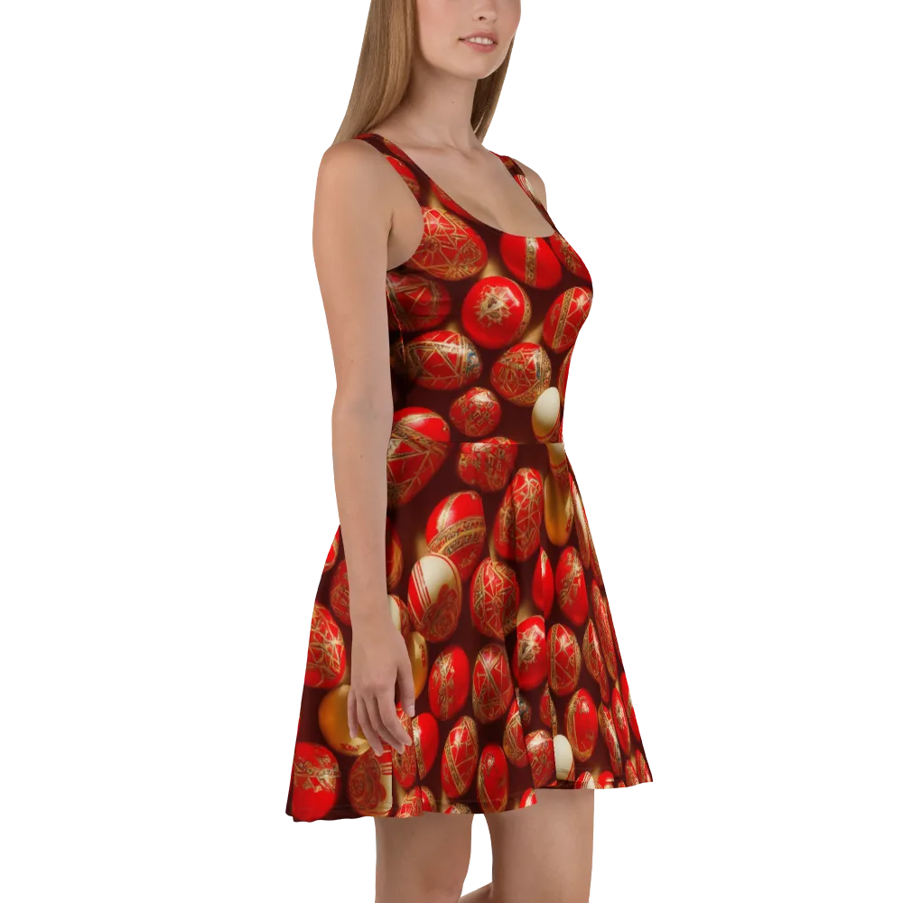 Gilded Bauble on Skater Dress — Right