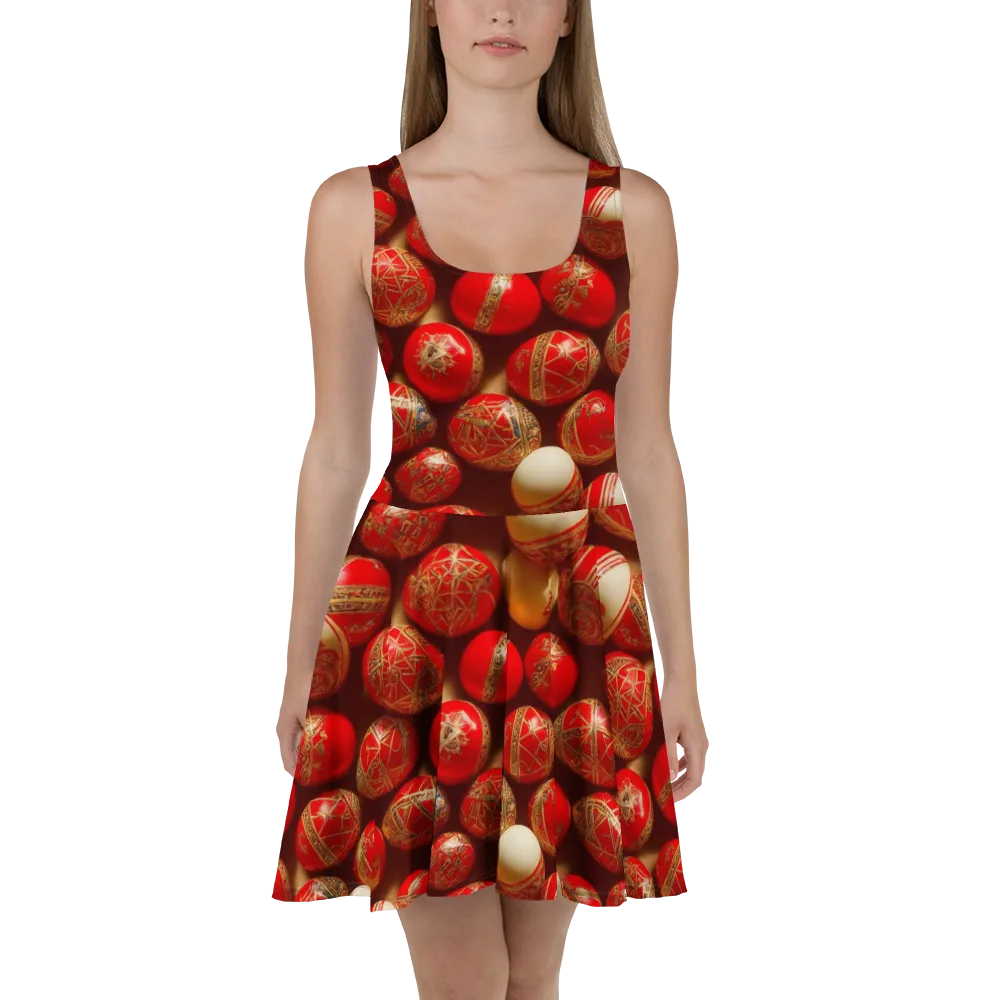 Gilded Bauble on Skater Dress — Front
