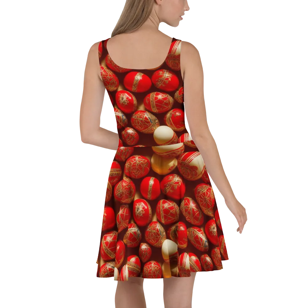 Gilded Bauble on Skater Dress — Back