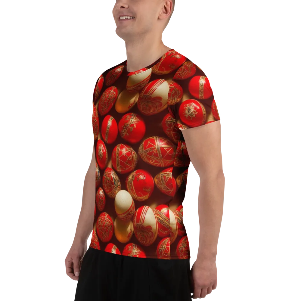 Gilded Bauble on Men's Athletic T-Shirt — Left