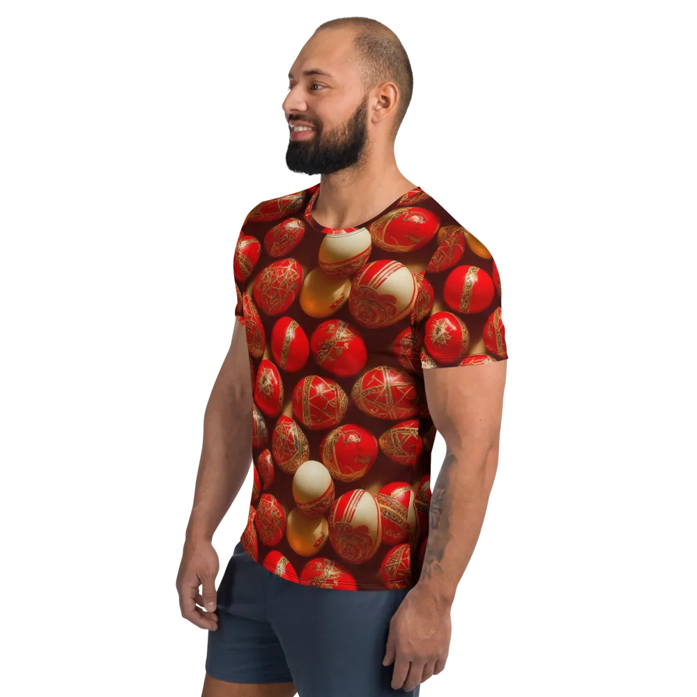 Gilded Bauble on Men's Athletic T-Shirt — Left