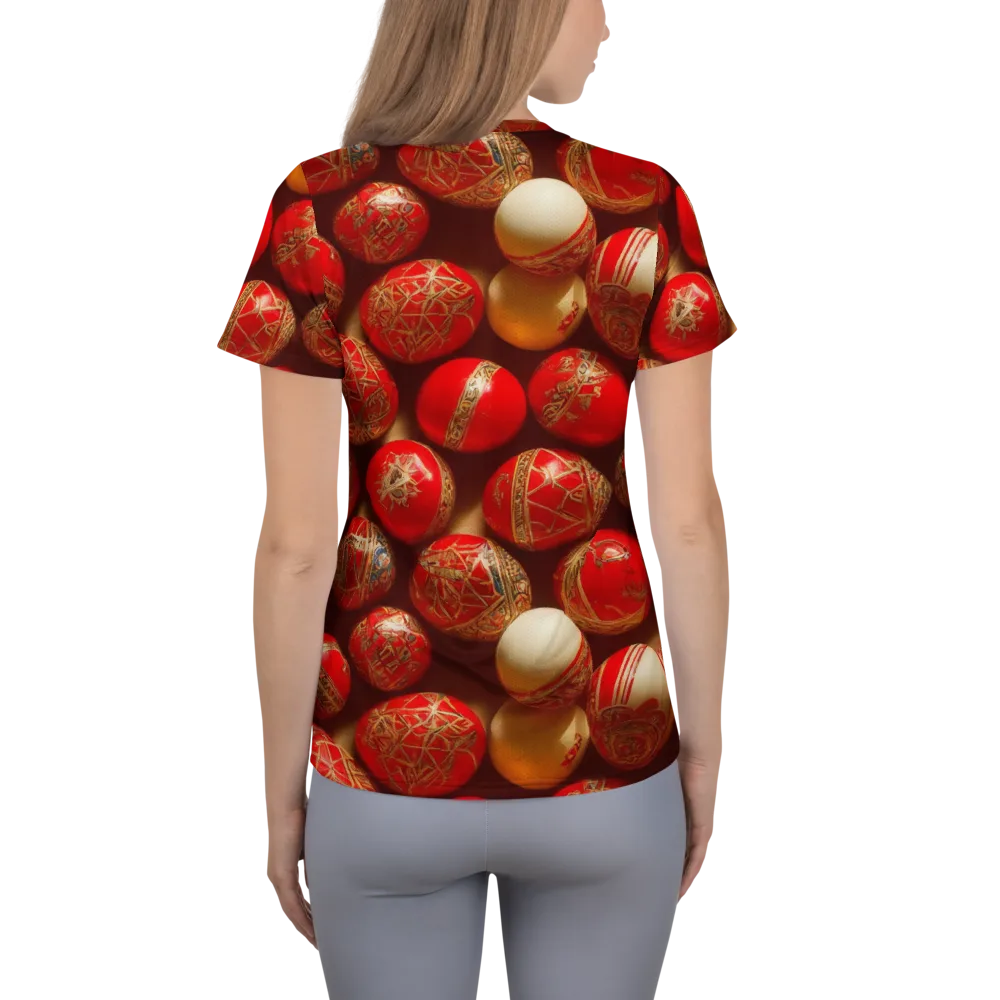 Gilded Bauble on Women's Athletic T-Shirt — Back