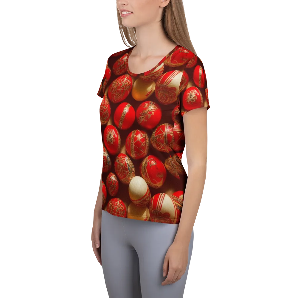 Gilded Bauble on Women's Athletic T-Shirt — Left