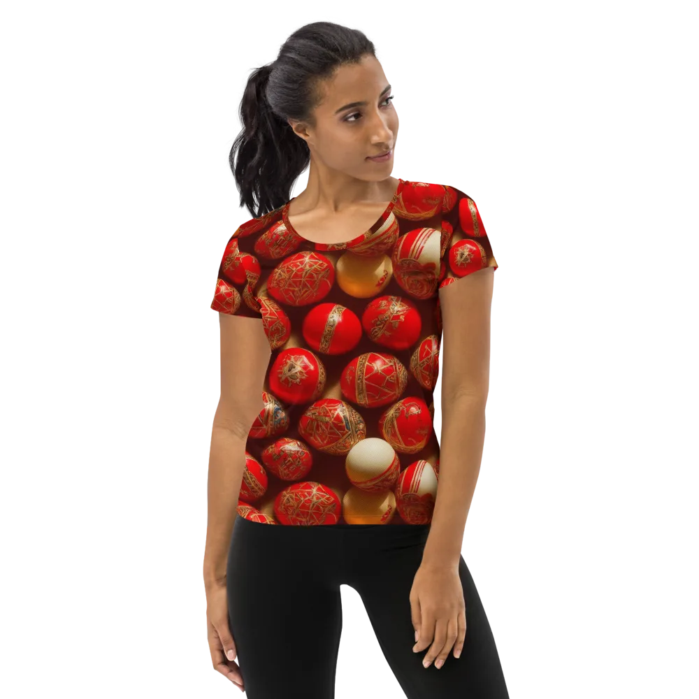 Gilded Bauble on Women's Athletic T-Shirt — Front