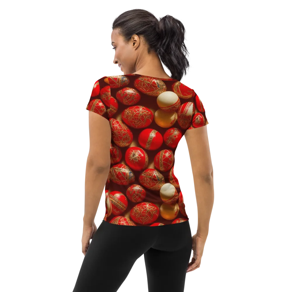 Gilded Bauble on Women's Athletic T-Shirt — Back