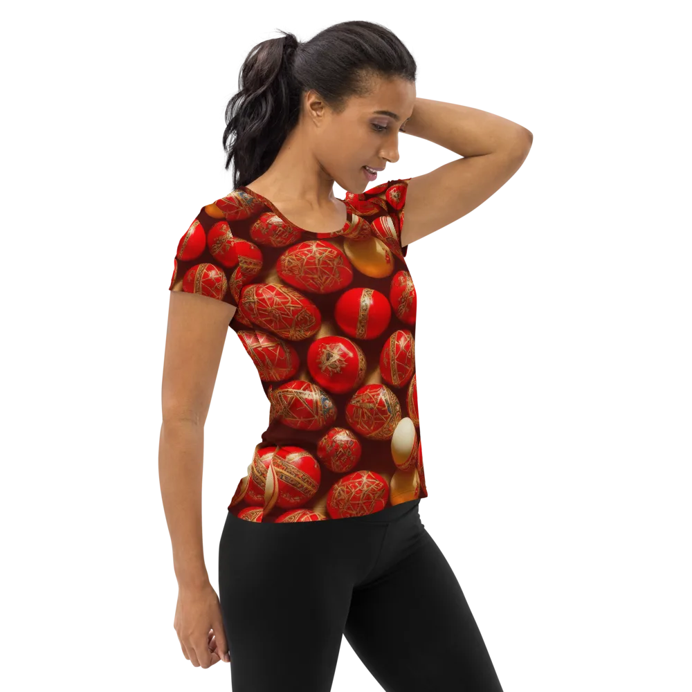 Gilded Bauble on Women's Athletic T-Shirt — Right