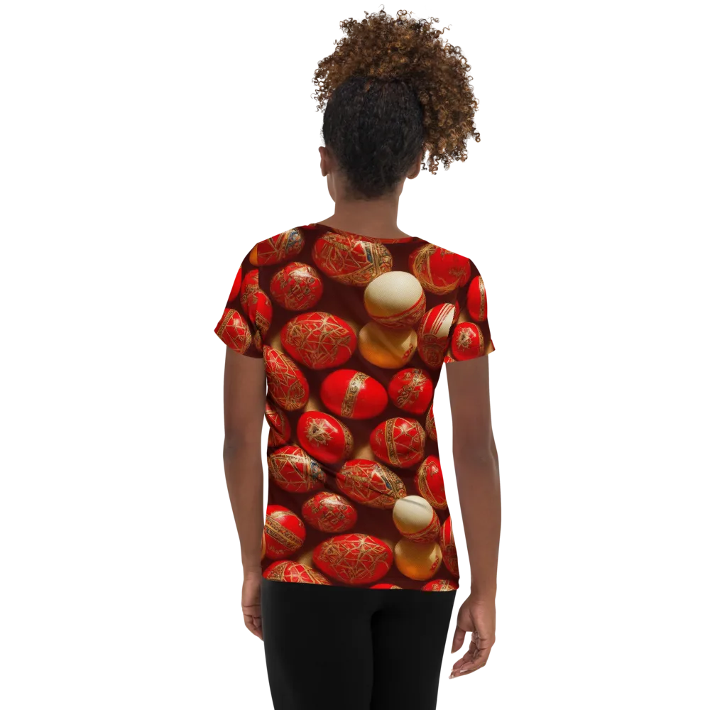 Gilded Bauble on Women's Athletic T-Shirt — Back