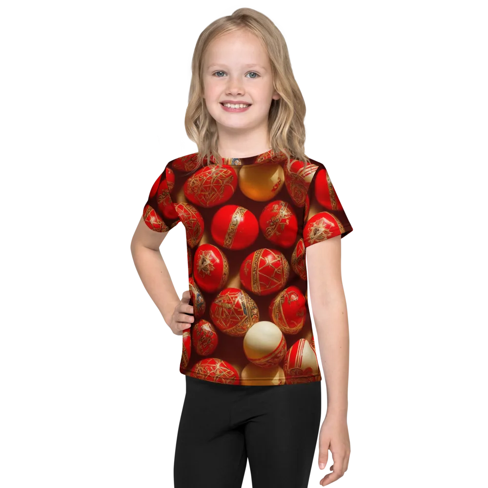 Gilded Bauble on Kids Crew Neck T-Shirt — Front