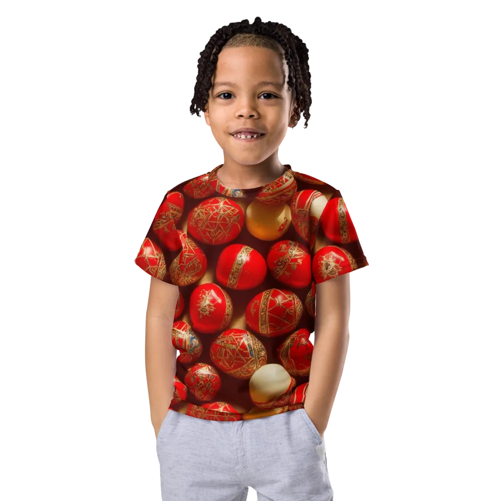Gilded Bauble on Kids Crew Neck T-Shirt — Front