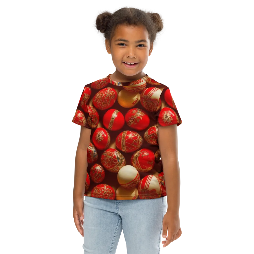 Gilded Bauble on Kids Crew Neck T-Shirt — Front