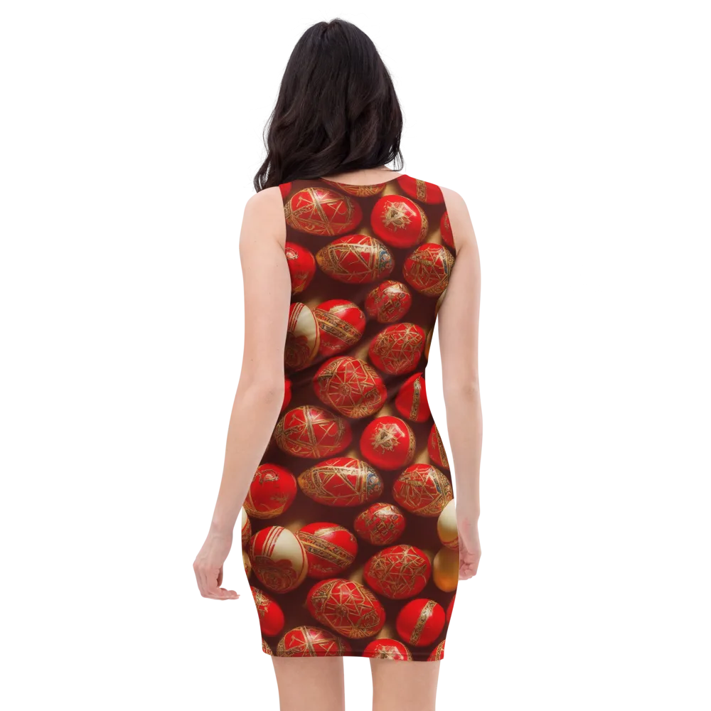 Gilded Bauble on Bodycon Dress — Back